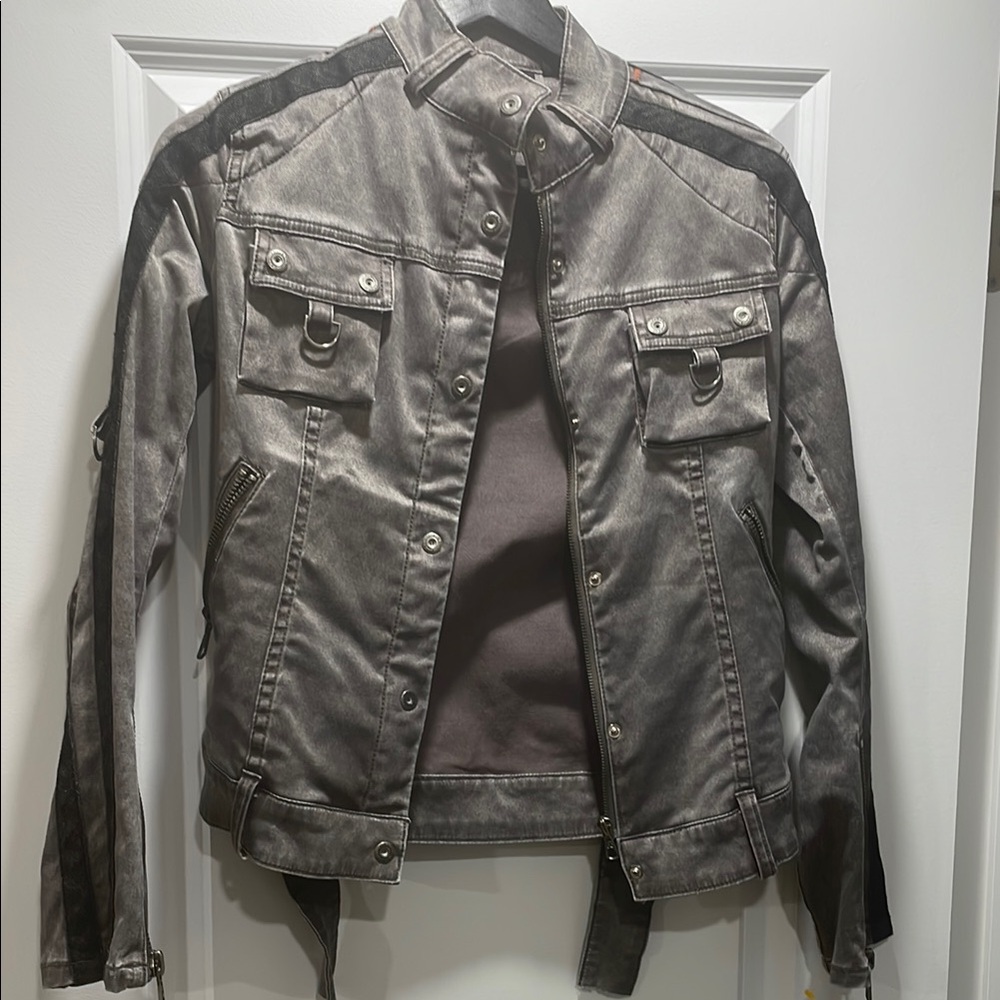 ♻️Parasuco Gray Bomber Jacket with Modern Design